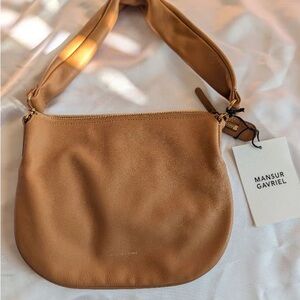 Mansur Gavriel Camel Leather Shoulder Bag